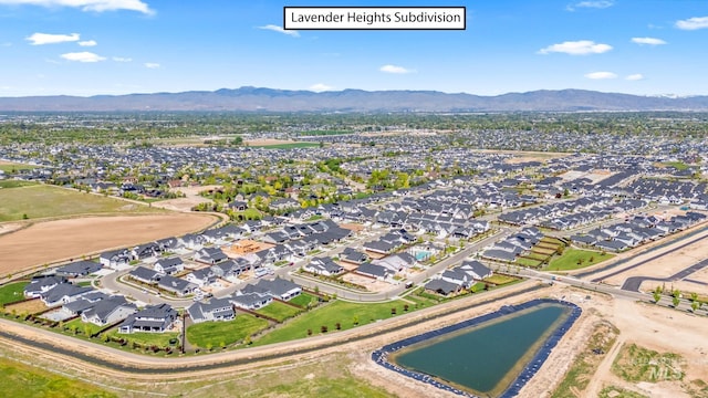 2349 E Valensole St, Meridian, ID 83642 - aerial view of property and surrounding area with a mountainous background and nearby suburban area