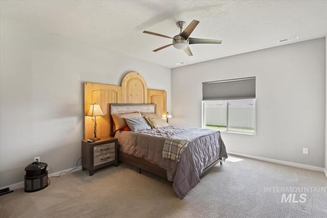 5006 Clearfield St, Caldwell, ID 83605 - bedroom with carpet flooring, baseboards, and a ceiling fan