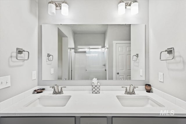 5006 Clearfield St, Caldwell, ID 83605 - full bath with double vanity and a shower stall
