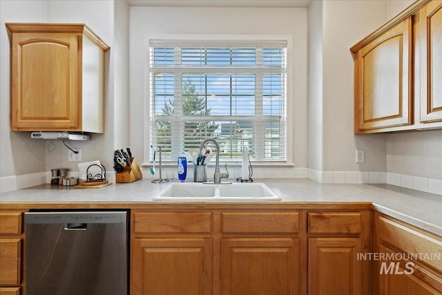 kitchen with dishwasher and sink