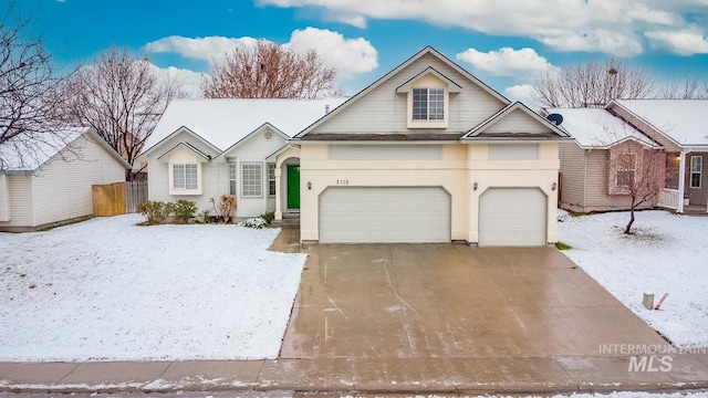 view of front of home featuring a garage