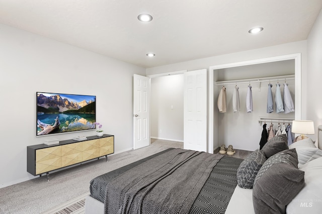 5457 S Oseola Pl, Boise, ID 83709 - carpeted bedroom featuring a closet, recessed lighting, and baseboards