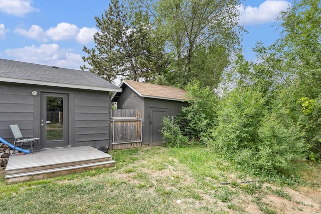 5457 S Oseola Pl, Boise, ID 83709 - view of green lawn with a deck