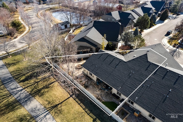 drone / aerial view featuring a residential view