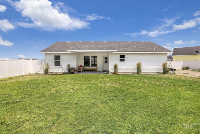 rear view of property with a patio area