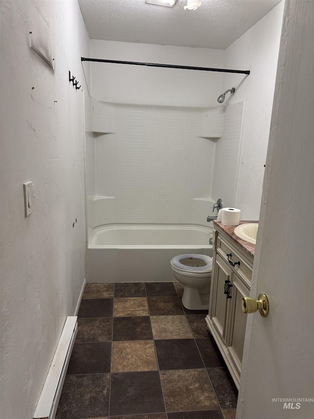 1850 18th Circle Dr, Heyburn, ID 83336 - full bathroom with a baseboard radiator, vanity, shower / bathtub combination, and toilet