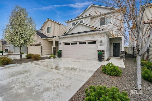4084 E Esperanto St, Meridian, ID 83642 - view of front of house with a garage and concrete driveway