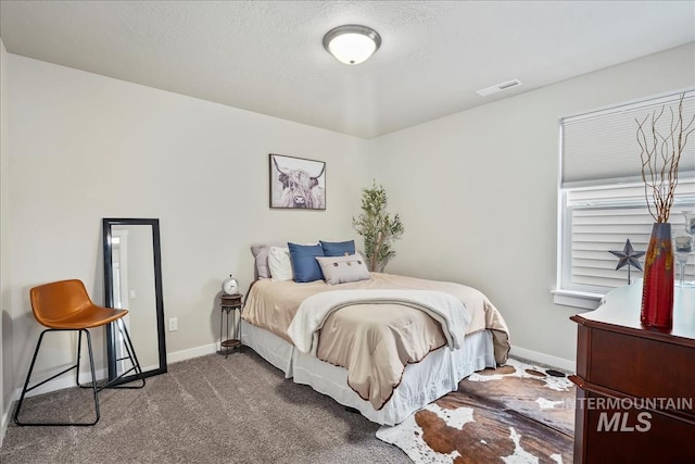 4084 E Esperanto St, Meridian, ID 83642 - bedroom with visible vents, baseboards, carpet, and a textured ceiling