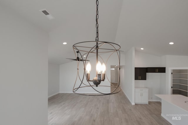 details with visible vents, wood finished floors, baseboards, and recessed lighting