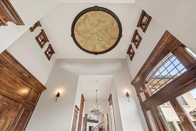 7600 W Ledgerwood Ln, Meridian, ID 83646 - details with a notable chandelier
