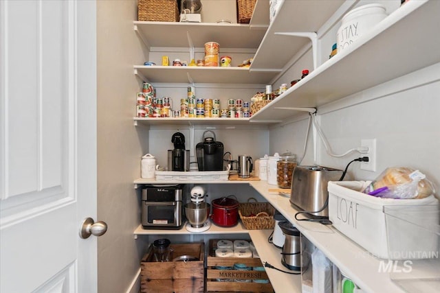 view of pantry