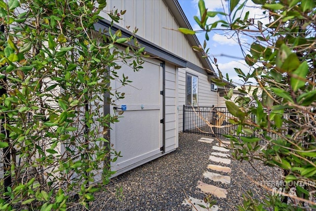 exterior space featuring fence