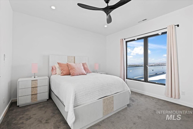 3492 E Heartleaf Dr, Boise, ID 83716 - carpeted bedroom with recessed lighting, a ceiling fan, and baseboards