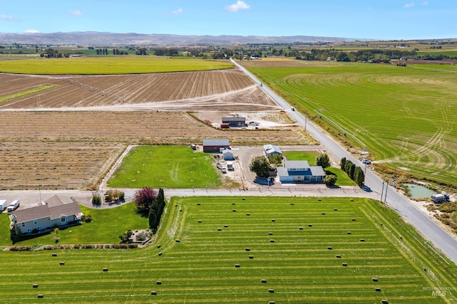 bird's eye view with a rural view