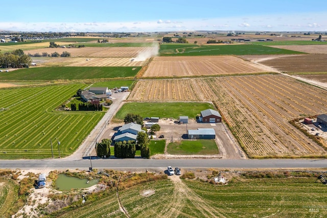 bird's eye view with a rural view