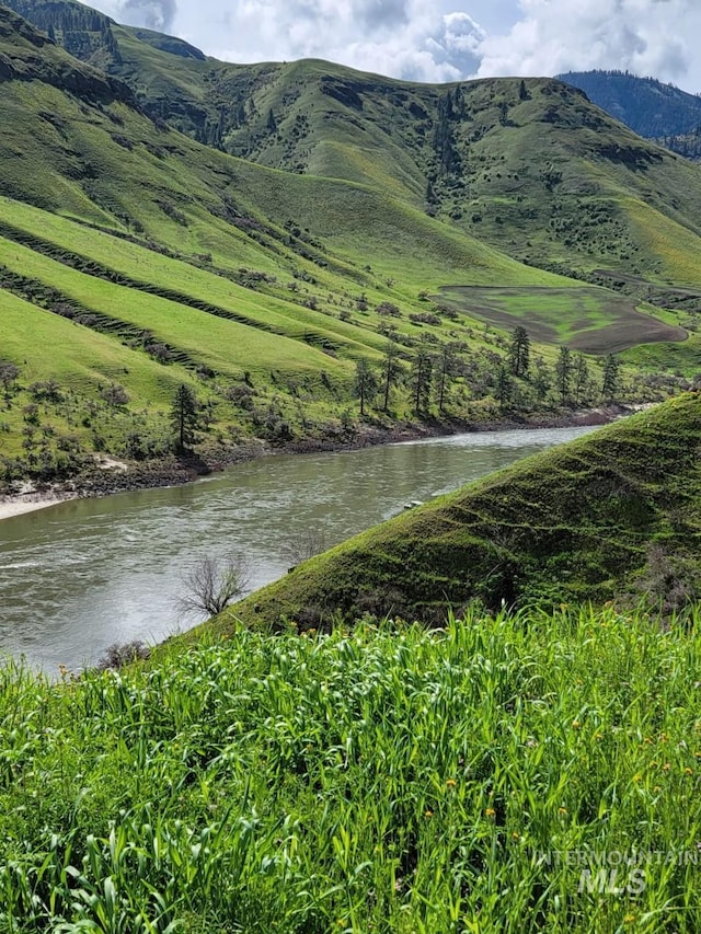 property view of mountains with a water view