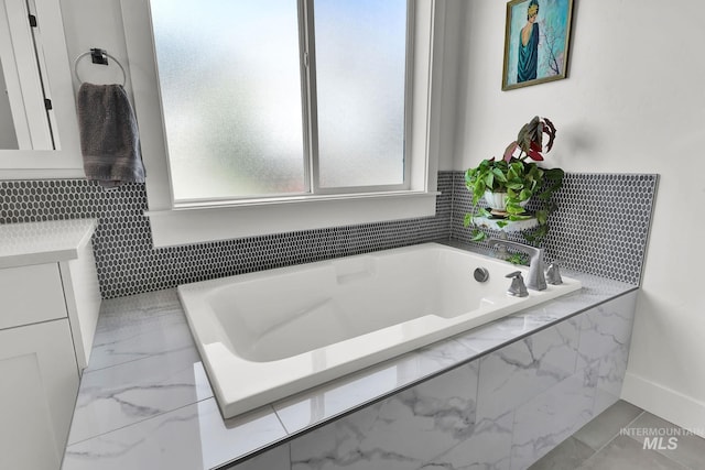 20138 Carbondale Ave, Caldwell, ID 83605 - full bathroom with vanity, a bath, and a healthy amount of sunlight