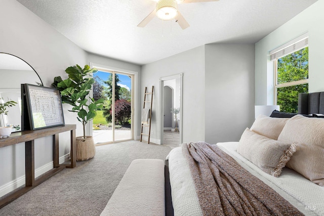 12258 Whitechapel Way, Nampa, ID 83686 - carpeted bedroom with access to outside, baseboards, and ceiling fan