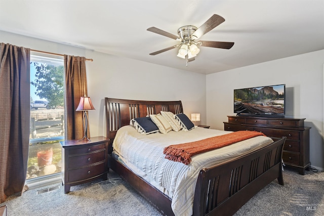 11457 S Cloverdale, Kuna, ID 83634 - bedroom with carpet flooring, ceiling fan, and visible vents