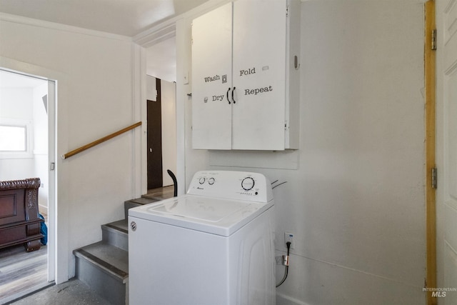 clothes washing area featuring washer / clothes dryer