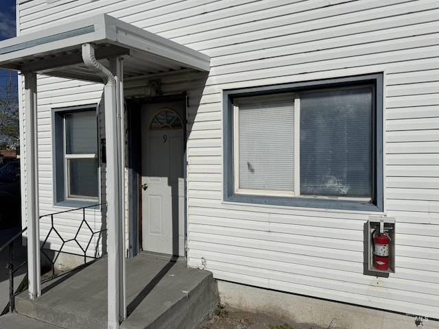 view of doorway to property