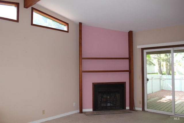 6244 Coach Royale Ln, Boise, ID 83704 - unfurnished living room with carpet flooring, a fireplace, and baseboards