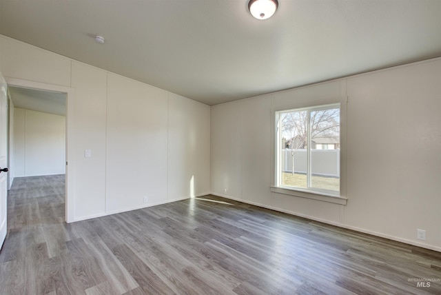 empty room featuring light hardwood / wood-style flooring