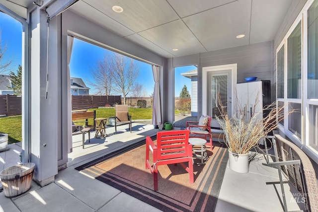 view of sunroom