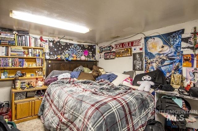 bedroom with carpet floors