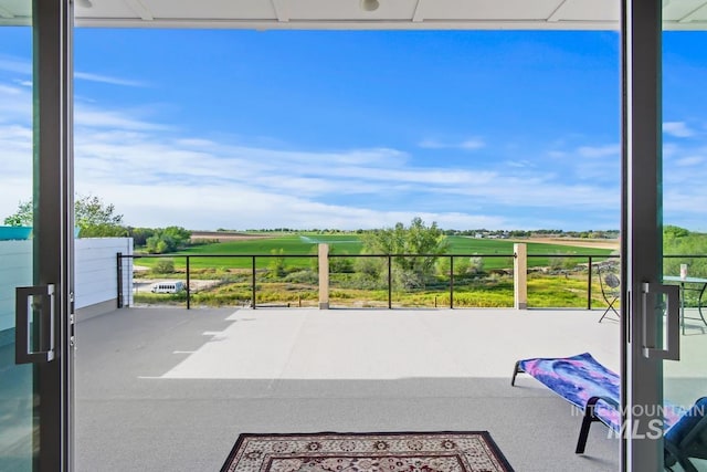 view of patio / terrace with a balcony