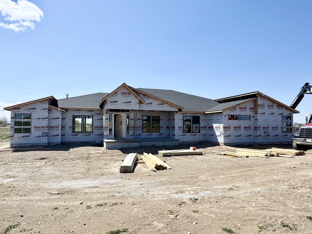 view of unfinished property