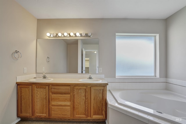 1460 N Pointe Dr, Twin Falls, ID 83301 - bathroom featuring double vanity and a bath