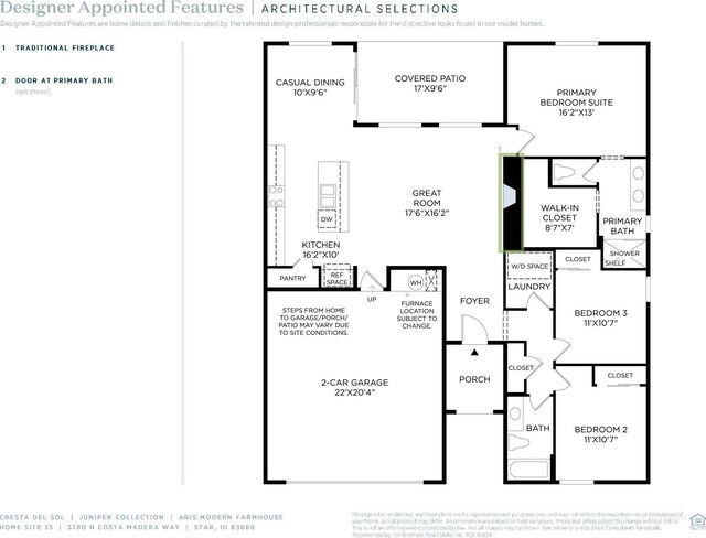 3780 N Costa Madera Way, Star, ID 83669 - plan