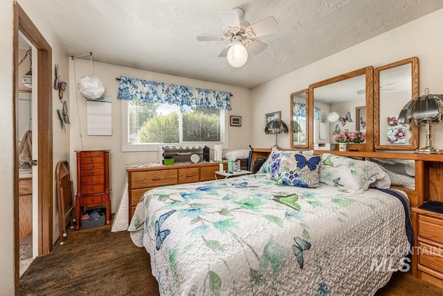 392 S Sun Burst Way, Boise, ID 83709 - carpeted bedroom with ceiling fan and a textured ceiling