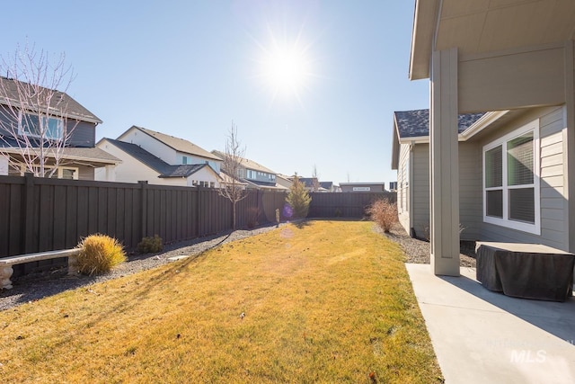 view of yard with a patio