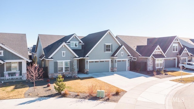 craftsman-style home featuring a garage