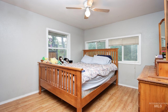 731 W 4th St, Emmett, ID 83617 - bedroom featuring light wood finished floors and a ceiling fan