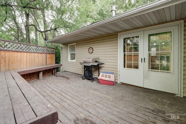 731 W 4th St, Emmett, ID 83617 - wooden terrace featuring grilling area