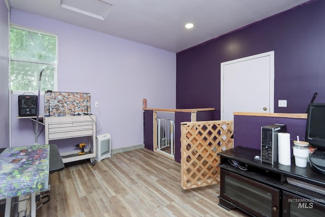 731 W 4th St, Emmett, ID 83617 - office with wood finished floors, recessed lighting, and attic access