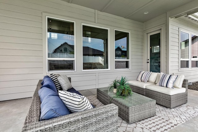 view of patio / terrace with an outdoor hangout area