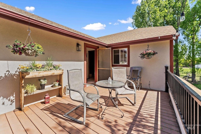 view of wooden deck