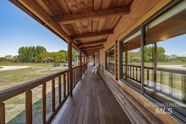 view of wooden terrace