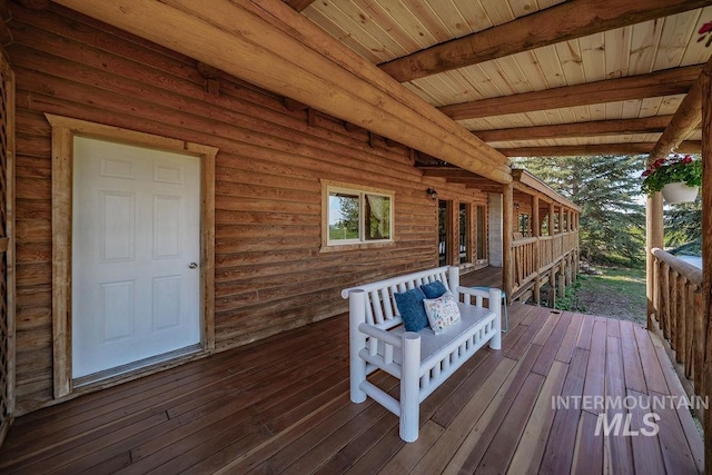 view of wooden deck