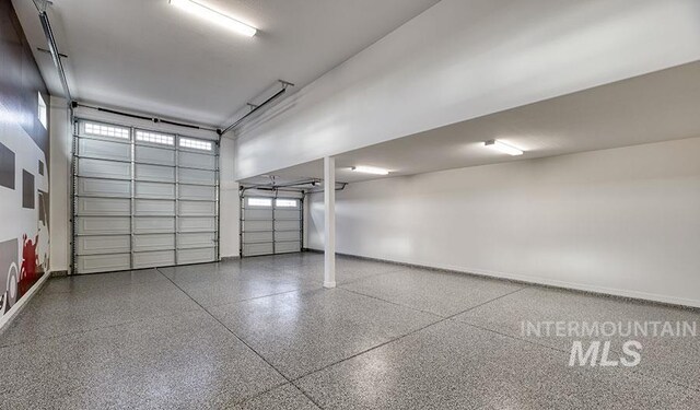 garage with baseboards
