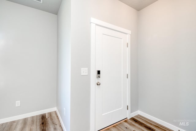 3542 W Littleton Dr, Meridian, ID 83642 - doorway to outside with light wood-style floors and baseboards