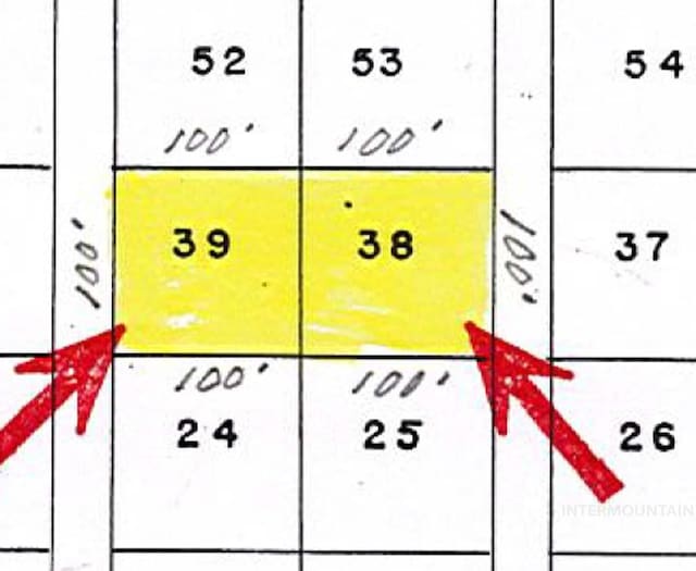 map showing property parcels