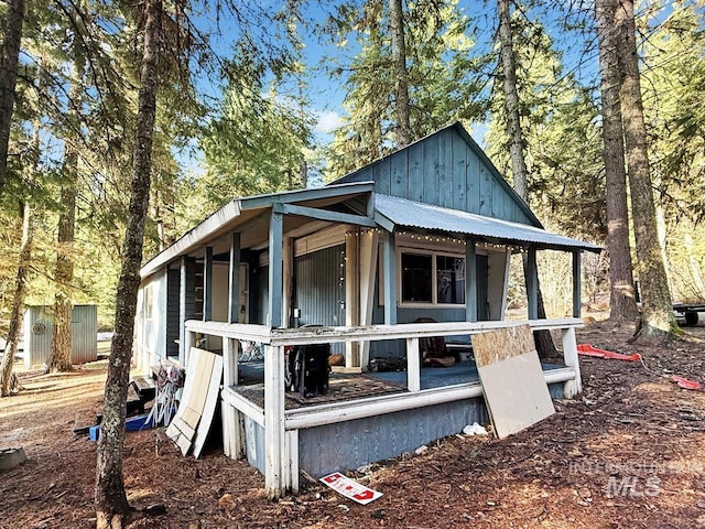 view of side of home featuring board and batten siding