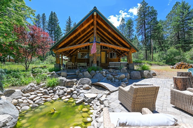 view of patio with outdoor lounge area