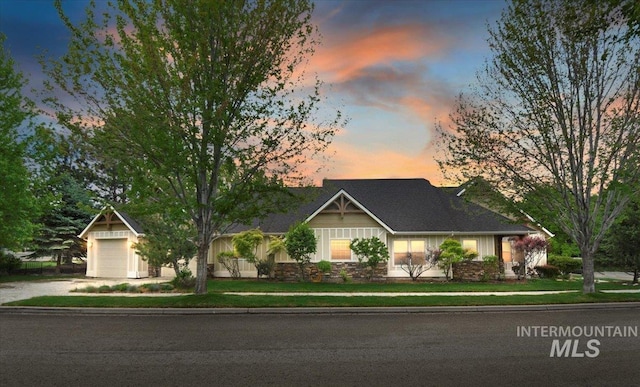 12970 N 9th Ave, Boise, ID 83714 - view of front of house featuring dirt driveway and board and batten siding