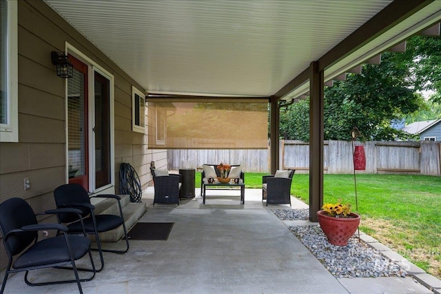 view of patio / terrace with fence